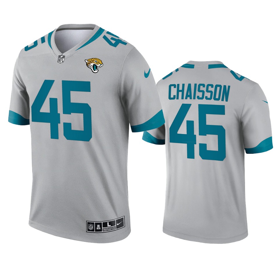 k'lavon chaisson jaguars 2021 inverted legend silver jersey