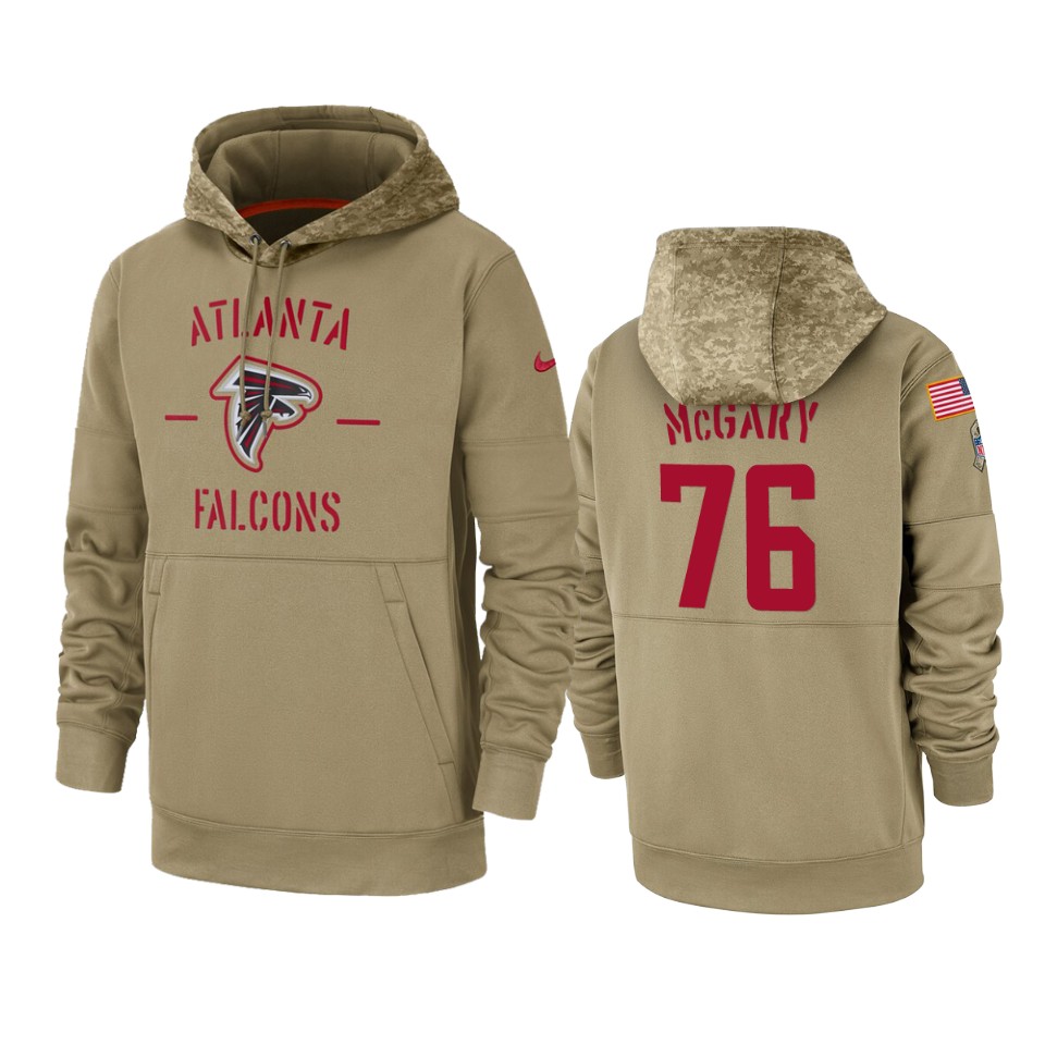 kaleb-mcgary-falcons-tan-2019-salute-to-service-sideline-therma-hoodie