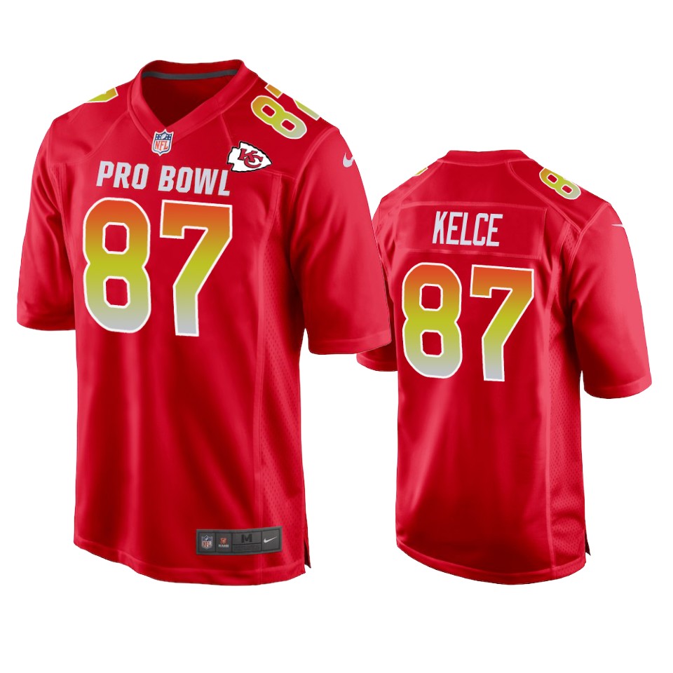 kansas city chiefs 87 travis kelce 2019 pro bowl jersey