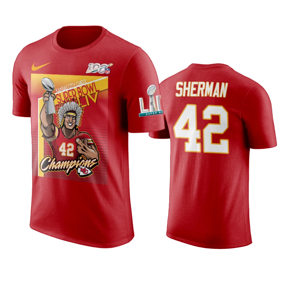 kansas city chiefs anthony sherman red super bowl liv champions cartoon t shirt
