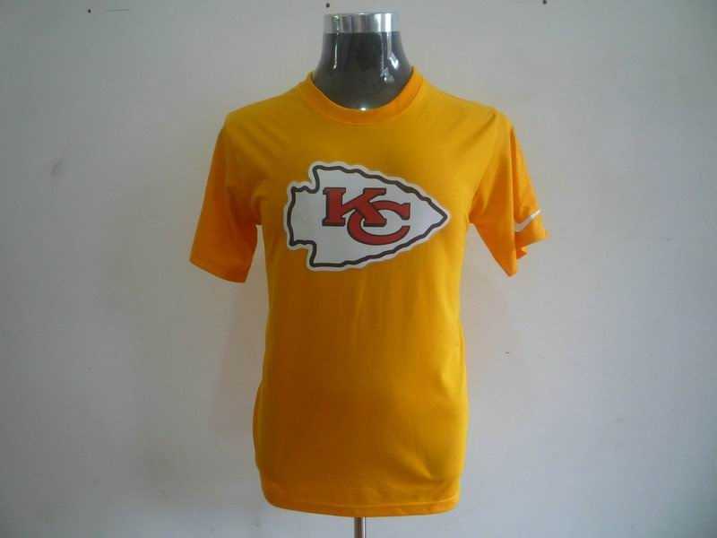 kansas city chiefs sideline legend authentic logo dri-fit t-shirt -yellow