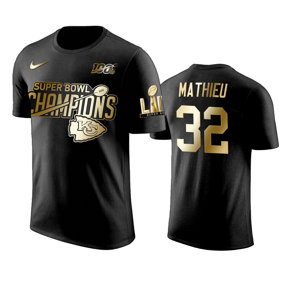 kansas city chiefs tyrann mathieu black super bowl liv champions golden edition t shirt