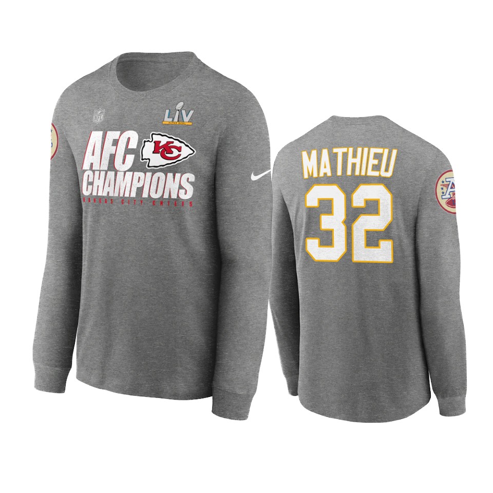 kansas city chiefs tyrann mathieu red 2020 afc champions trophy t shirt