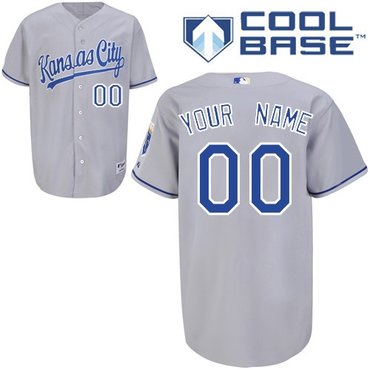 kansas city royals personalized custom grey cool base jersey