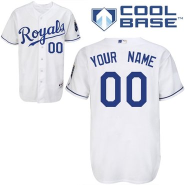 kansas city royals personalized custom white cool base jersey