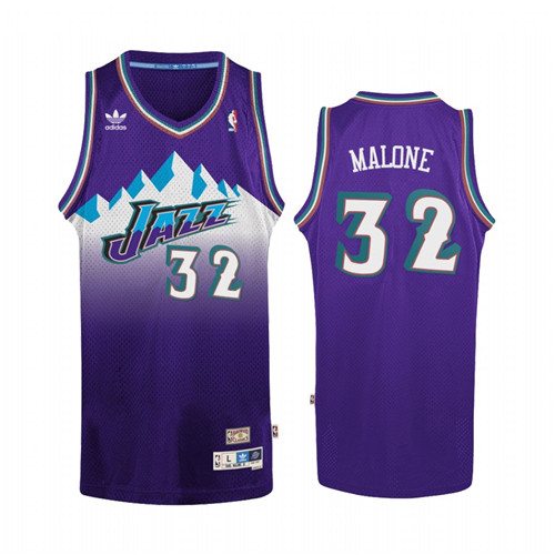 Utah Jazz Karl Malone Purple Soul stitched Jersey #32