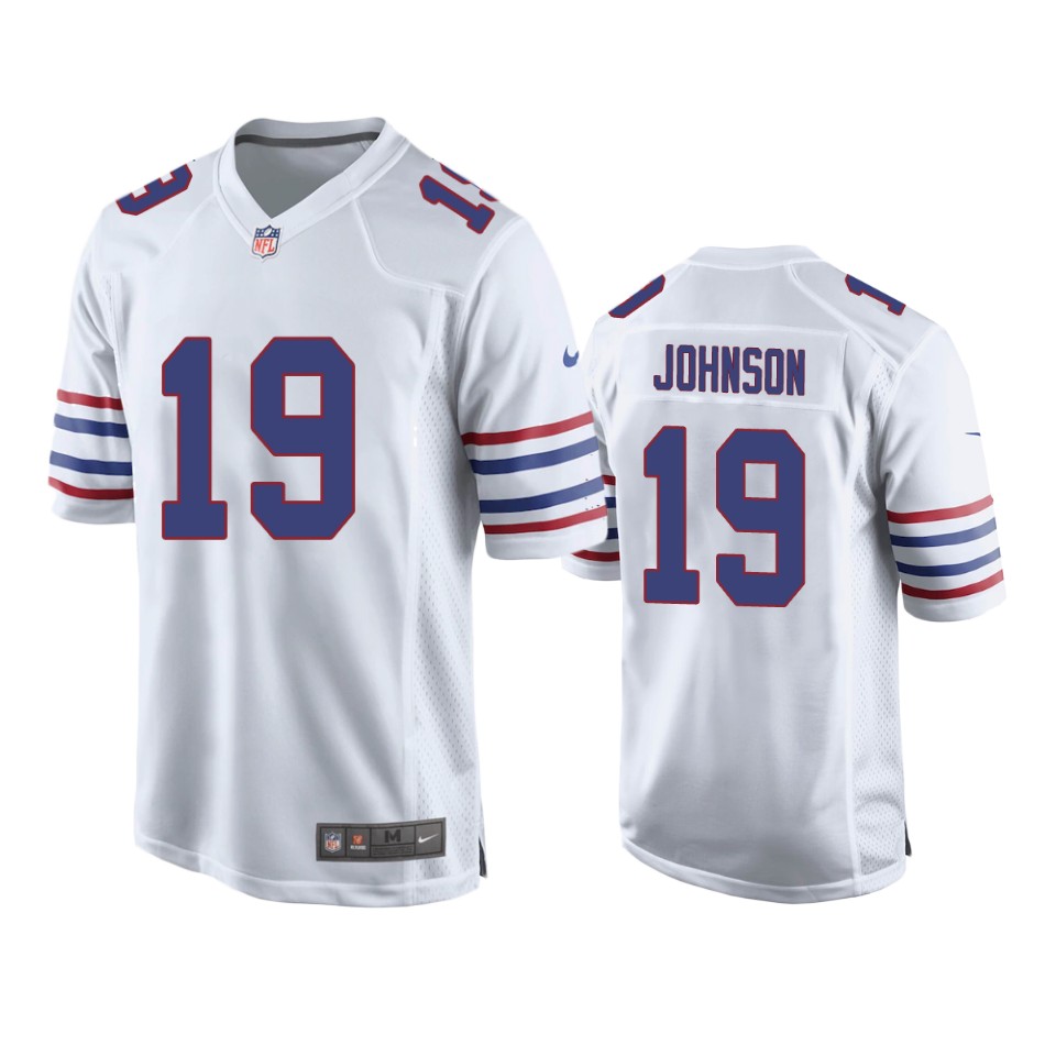 keesean johnson bills white alternate game jersey