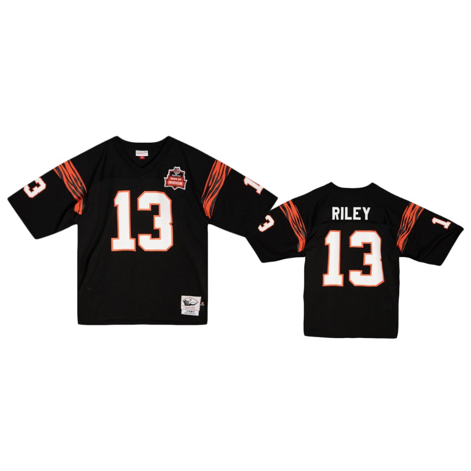 ken riley bengals black authentic jersey