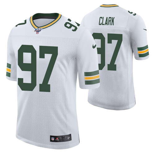 kenny-clark-100th-season-vapor-limited-white-jersey