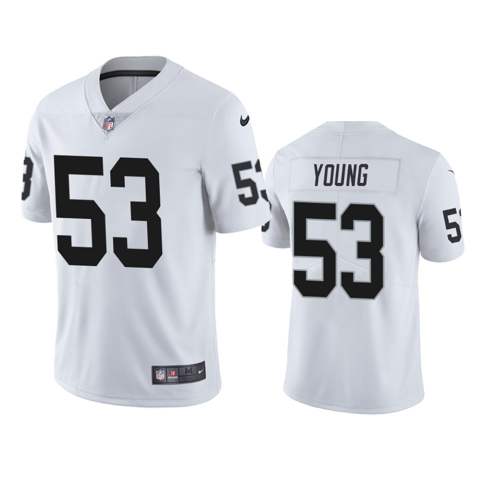 kenny young raiders vapor limited white jersey