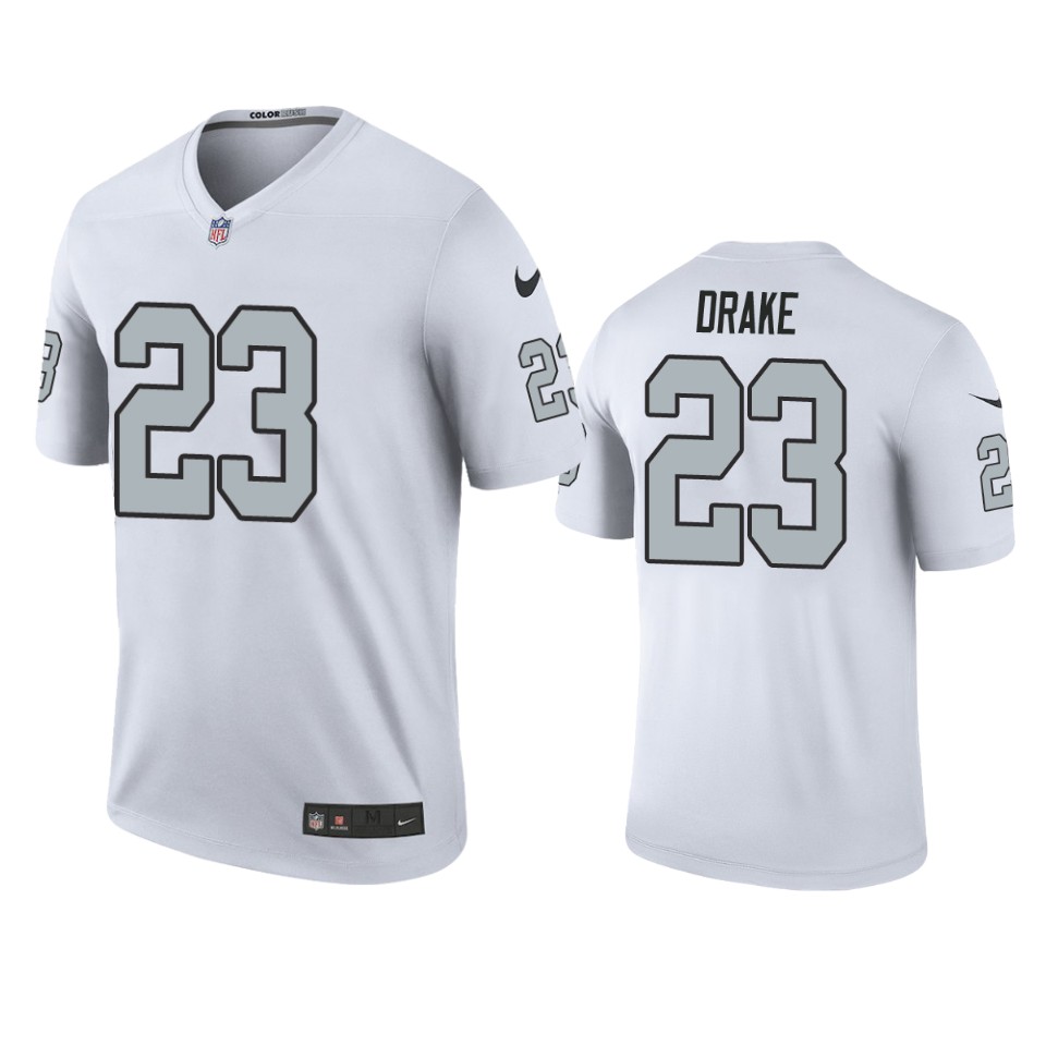 kenyan drake color rush legend raiders white jersey