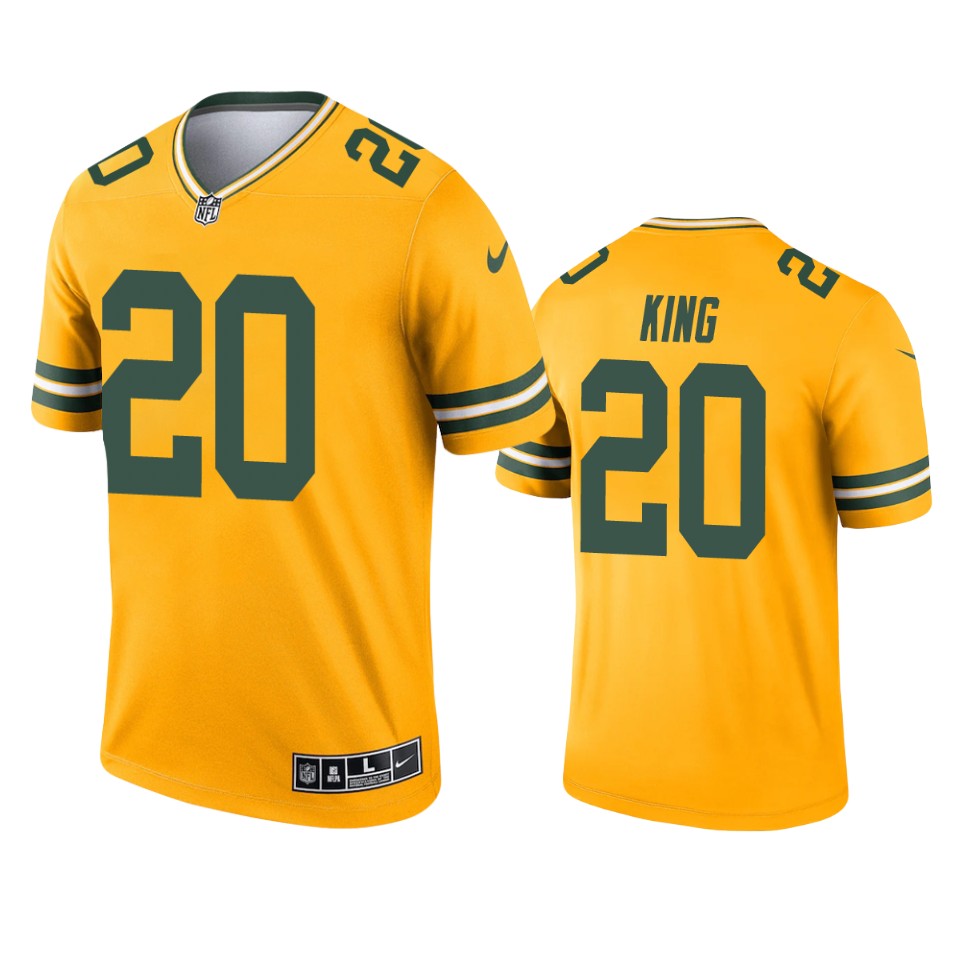 kevin king packers 2021 inverted legend gold jersey