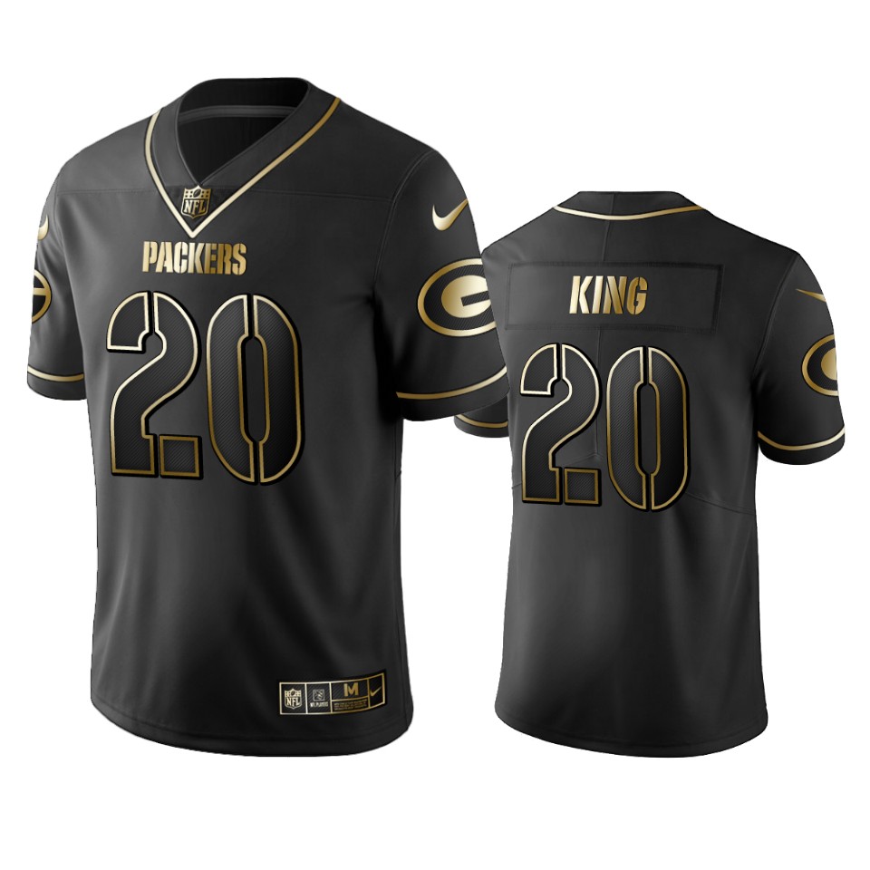 kevin king packers black golden edition jersey