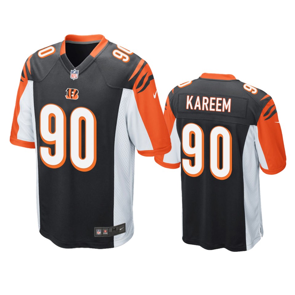 khalid kareem bengals black game jersey
