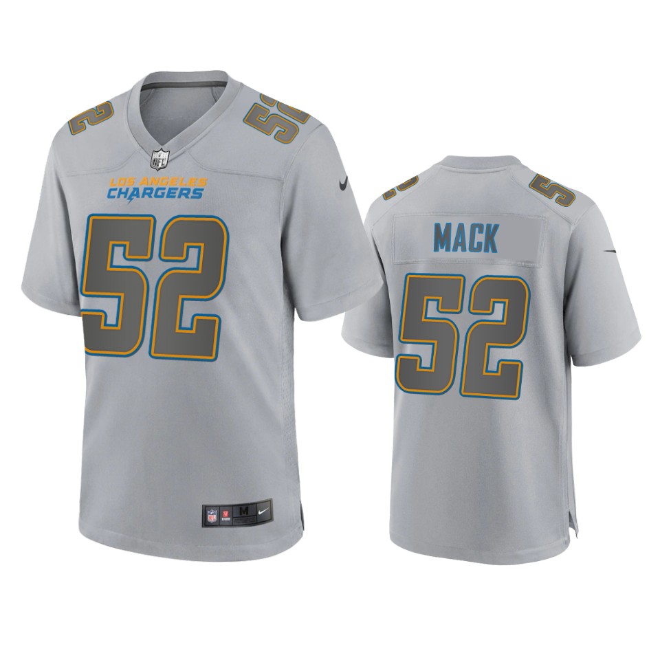 khalil mack chargers atmosphere fashion game gray jersey