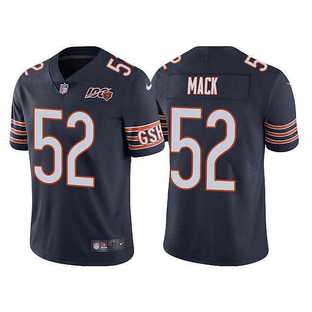 khalil-mack-chicago-bears-100th-anniversary-navy-limited-jersey-middle