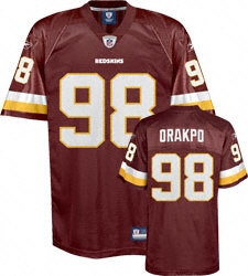 kid washington redskins 98brian orakpo burgandy red