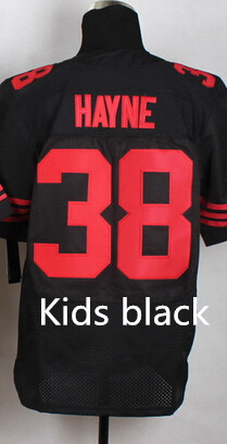 Kids Nike San Francisco 49ers #38 Jarryd Hayne Black Color Stitched NFL Jersey