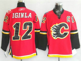 kids calgary flames 12 jarome iginla red youth jerseys