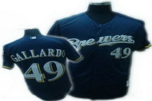 kids milwaukee brewers 49 yovani gallardo blue jersey