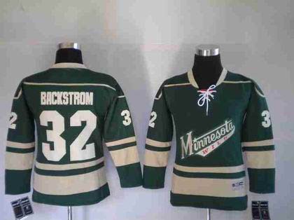 kids minnesota wild 32# backstrom green