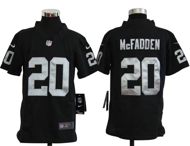 kids nfl oakland raiders 20 darren mcfadden black jerseys