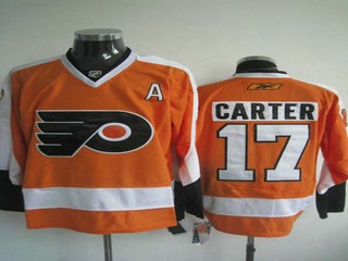 kids nhl jerseys philadelphia flyers 17 carter orange kids
