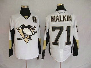kids nhl jerseys pittaburgh penguins 71 white (kids)