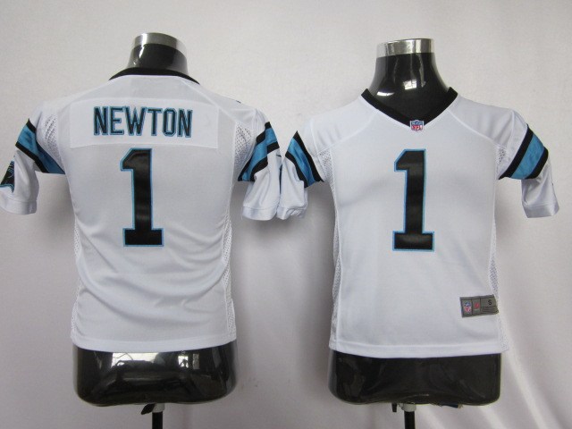 kids nfl carolina panthers 1 cam newton white jerseys