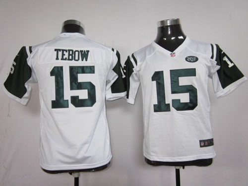 kids NEW nfl new york jets 15 tim tebow white jerseys