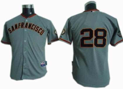 kids san francisco giants #28 posey 2010 world series champions grey