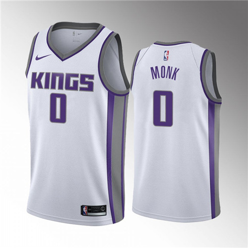 Sacramento Kings Malik Monk Association Edition White stitched Jersey #0