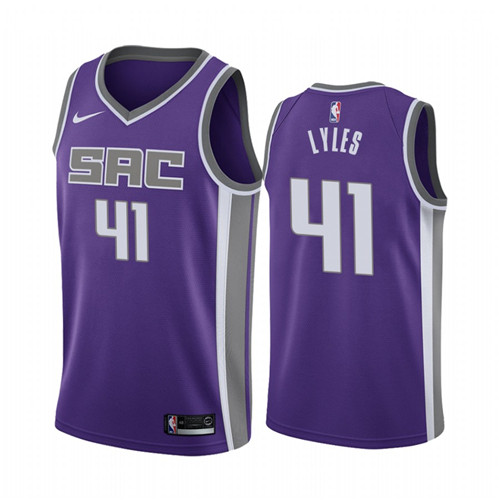 Sacramento Kings Trey Lyles Purple Icon Edition stitched Jersey #41