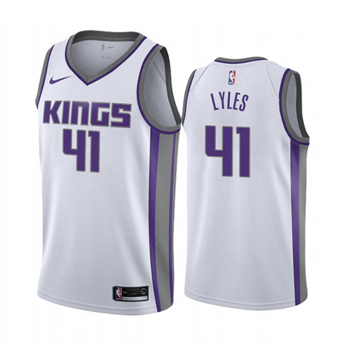 Sacramento Kings Trey Lyles White Association Edition stitched Jersey #41