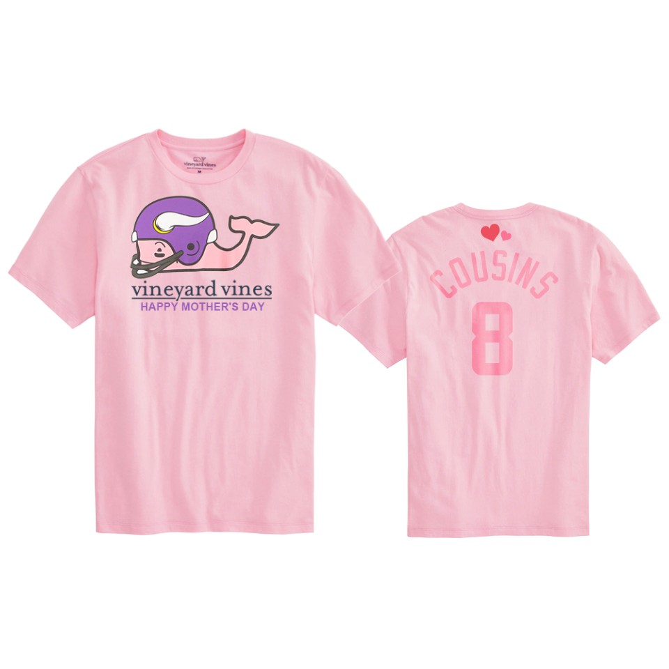 kirk cousins vikings pink mother's day t shirt