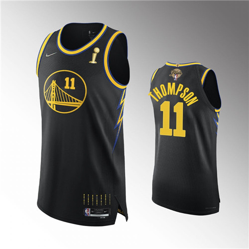 klay thompson black 2022 nba finals champions city edition authentic jersey