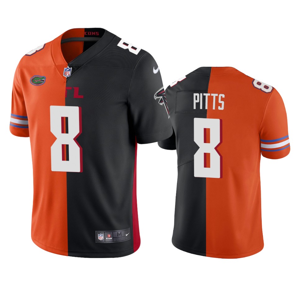kyle-pitts-falcons-orange-black-2021-nfl-draft-split-jersey