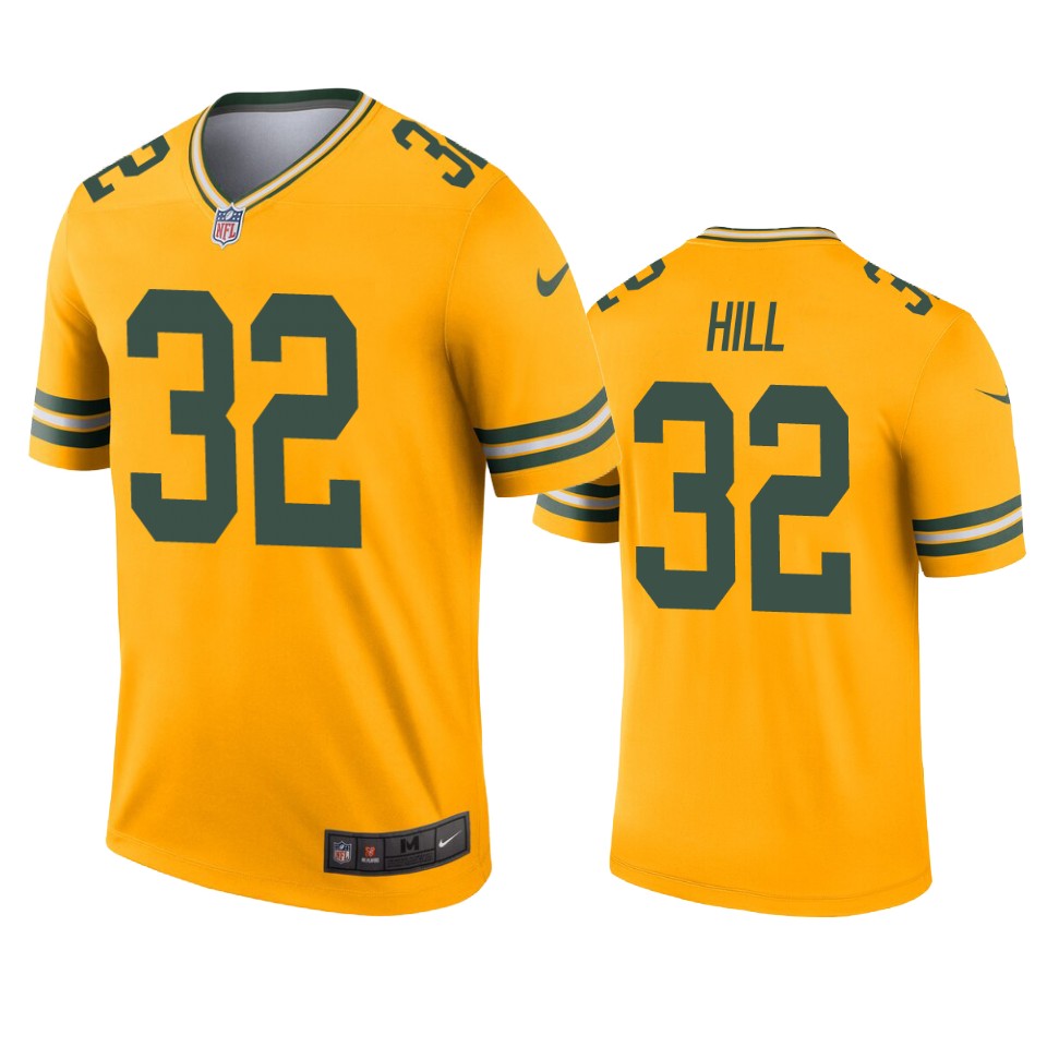 kylin hill packers gold inverted legend jersey