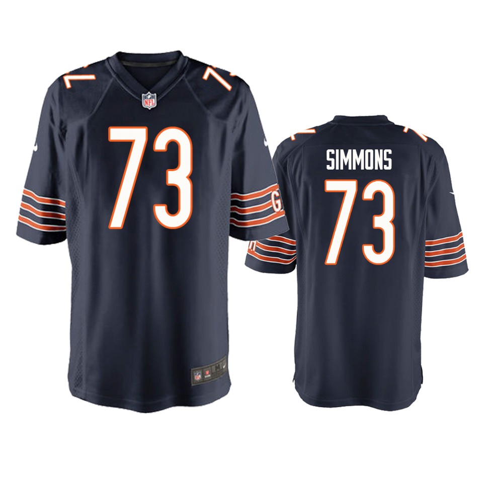 lachavious simmons bears navy game jersey