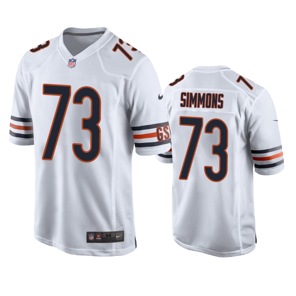 lachavious simmons bears white game jersey