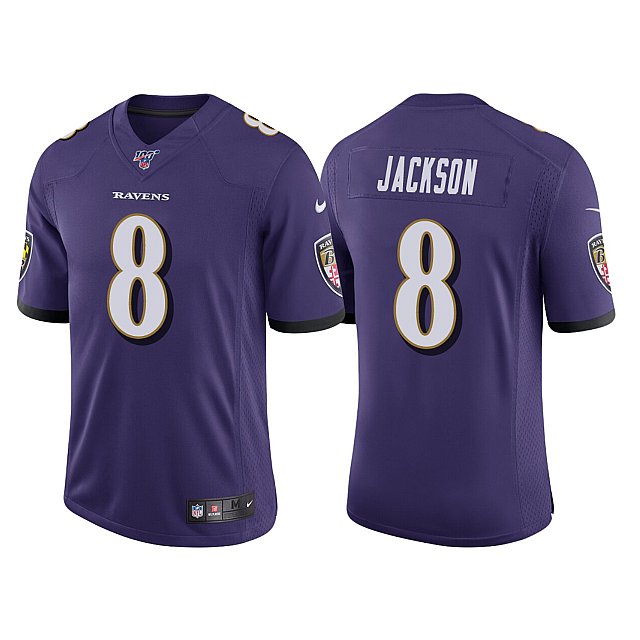 lamar-jackson-100th-season-baltimore-ravens-purple-vapor-limited-jersey-middle