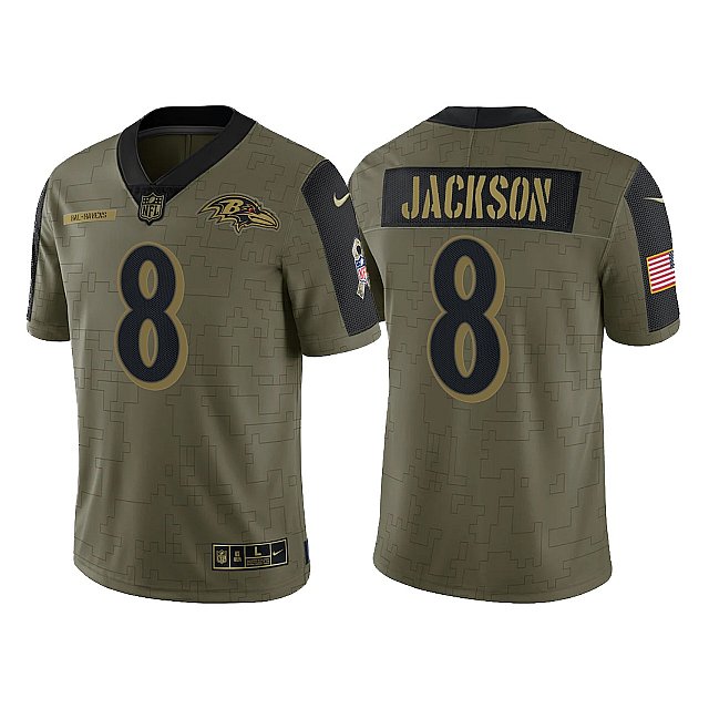 lamar-jackson-limited-2021-salute-to-service-olive-baltimore-ravens-jersey-middle