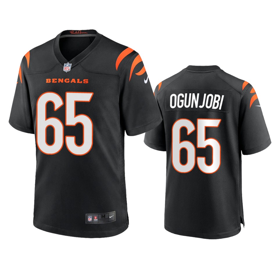 larry ogunjobi bengals black game jersey