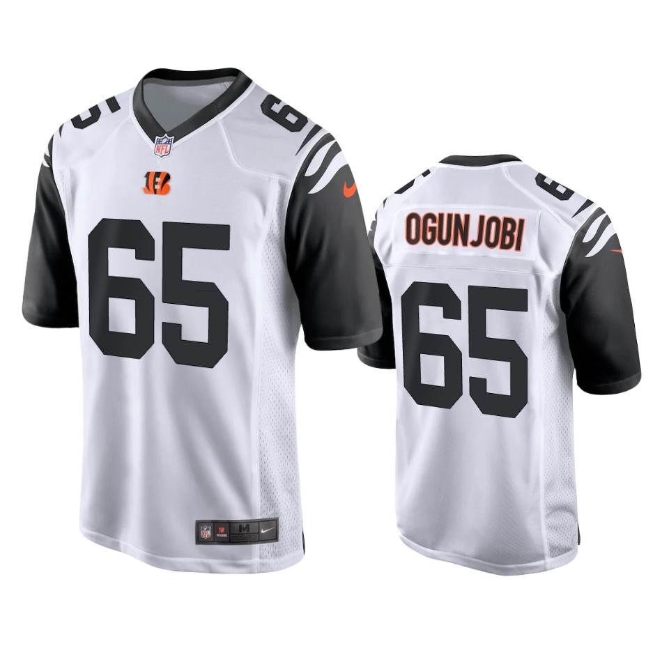 larry ogunjobi bengals white alternate game jersey