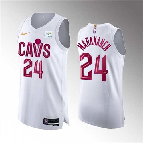 Cleveland Cavaliers Lauri Markkanen 2022-23 Icon Edition Wine stitched Jersey #24