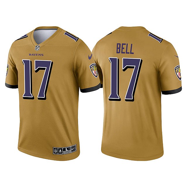 le'veon-bell-ravens-inverted-legend-2021-gold-jersey-middle
