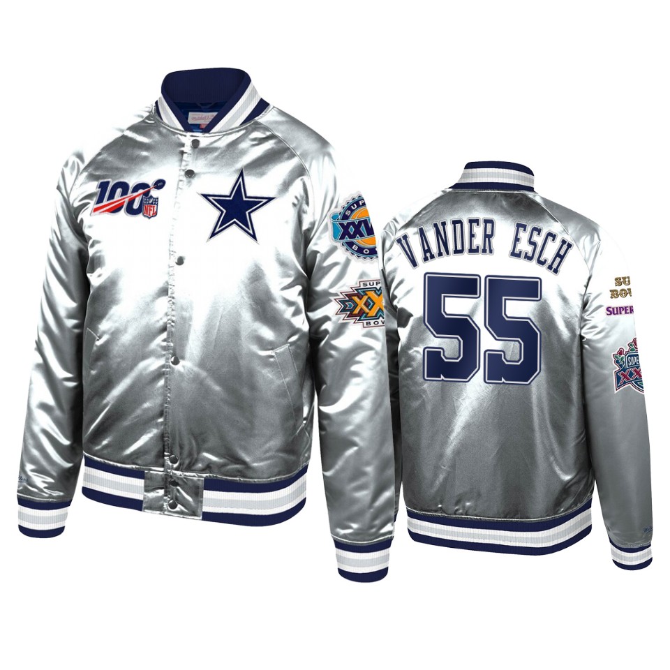 leighton vander esch cowboys silver super bowl 100th season jacket
