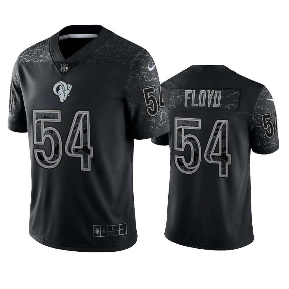 leonard floyd rams black reflective limited jersey