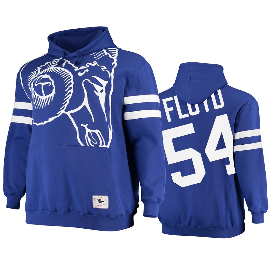 leonard floyd rams royal big face hoodie