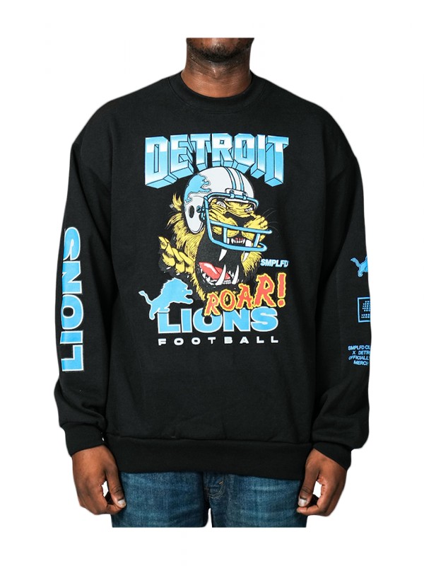 lions black smplfd roar sweatshirt